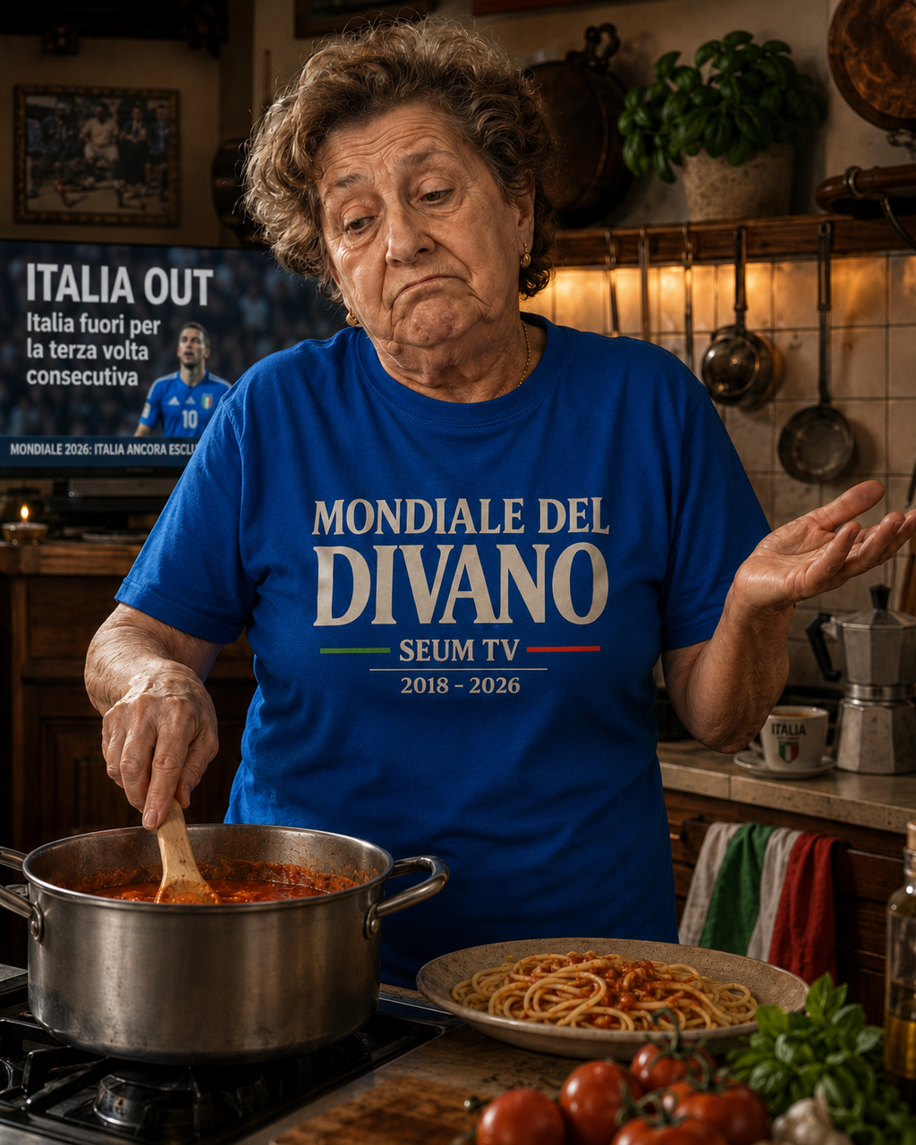 MONDIALE DEL DIVANO — T-shirt Azzurro SEUM TV