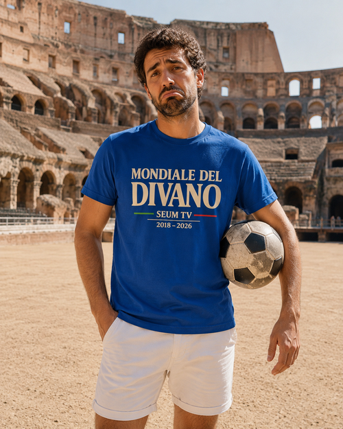 MONDIALE DEL DIVANO — T-shirt Azzurro SEUM TV